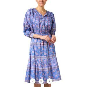 Bell Willow Floral Silk-Blend Midi Dress - Medium